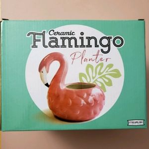 Vintage Flamingo Planter